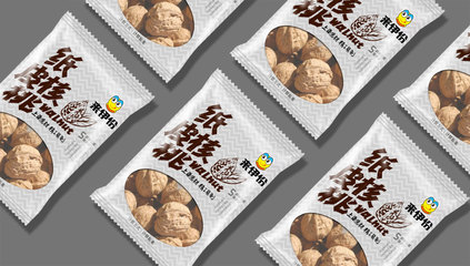 【廈門包裝設計】來伊份紙皮核桃 包裝設計